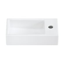 Sabina 405mm Gloss White Left Bowl Wall Hung Basin